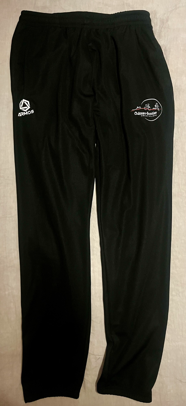 Image PANTALON UNISEXE NOIR AVEC ZIP BAS